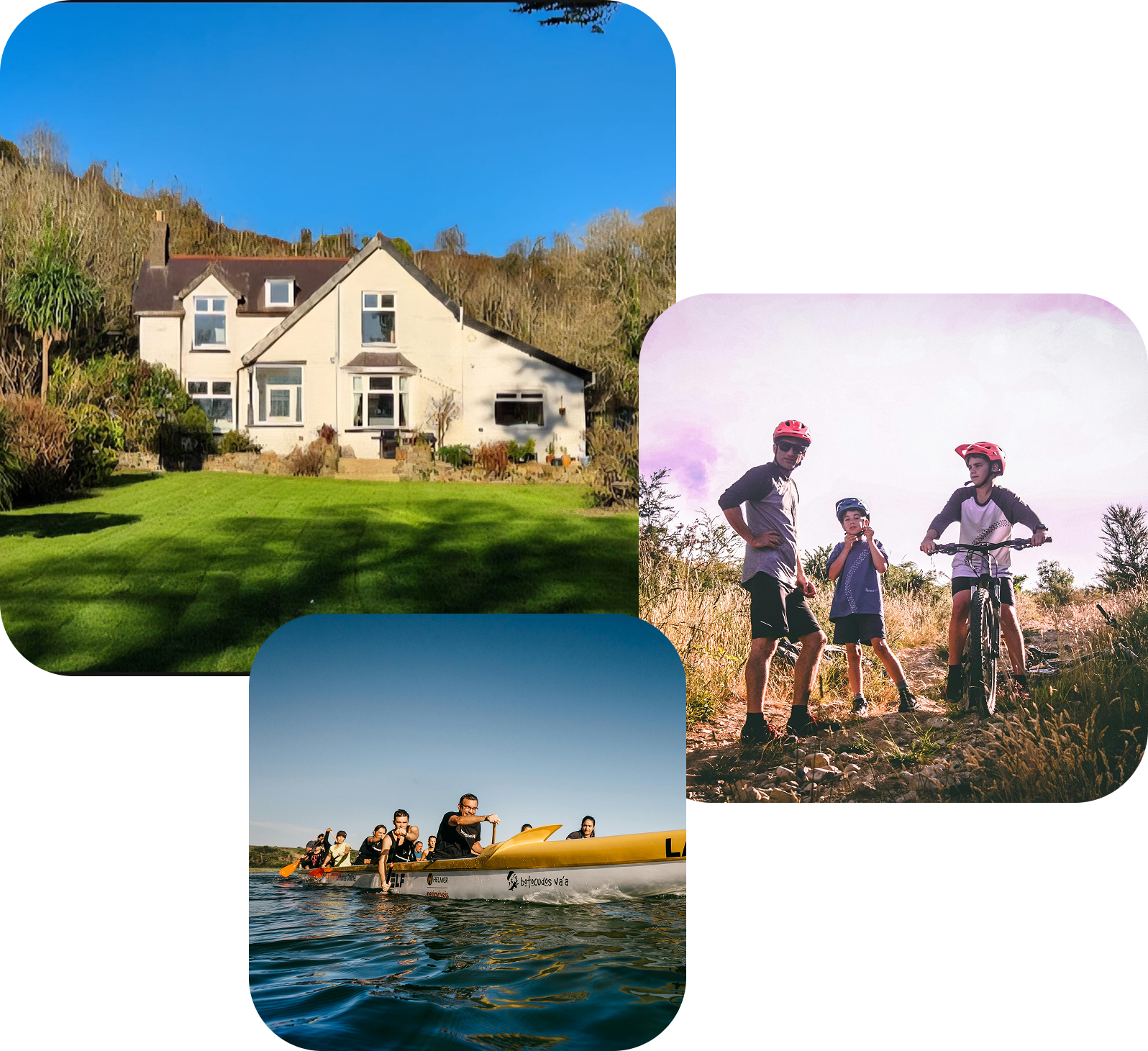 Glynllifon house and children doing outdoor activities